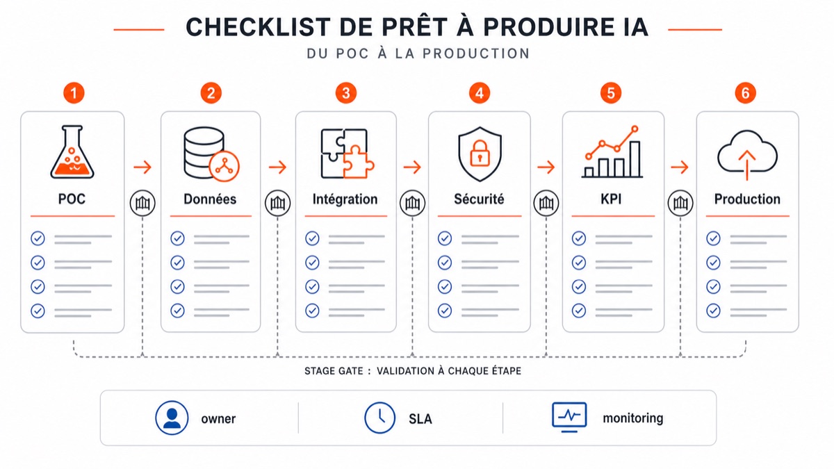 Checklist de passage du POC IA à la production